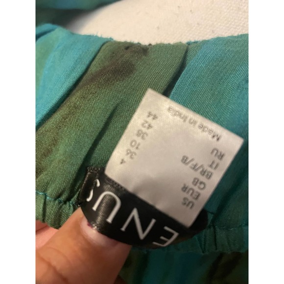 Venus maxi empire style dress, green and teal, size 4 - Picture 10 of 13